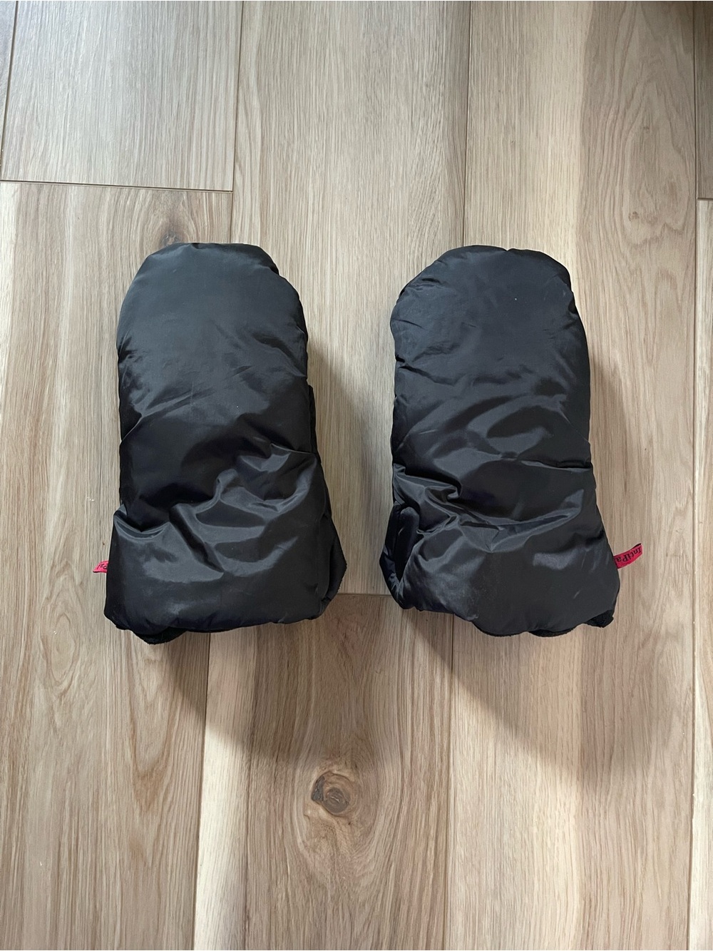 Universal Black Puffy Winter Stroller Mittens